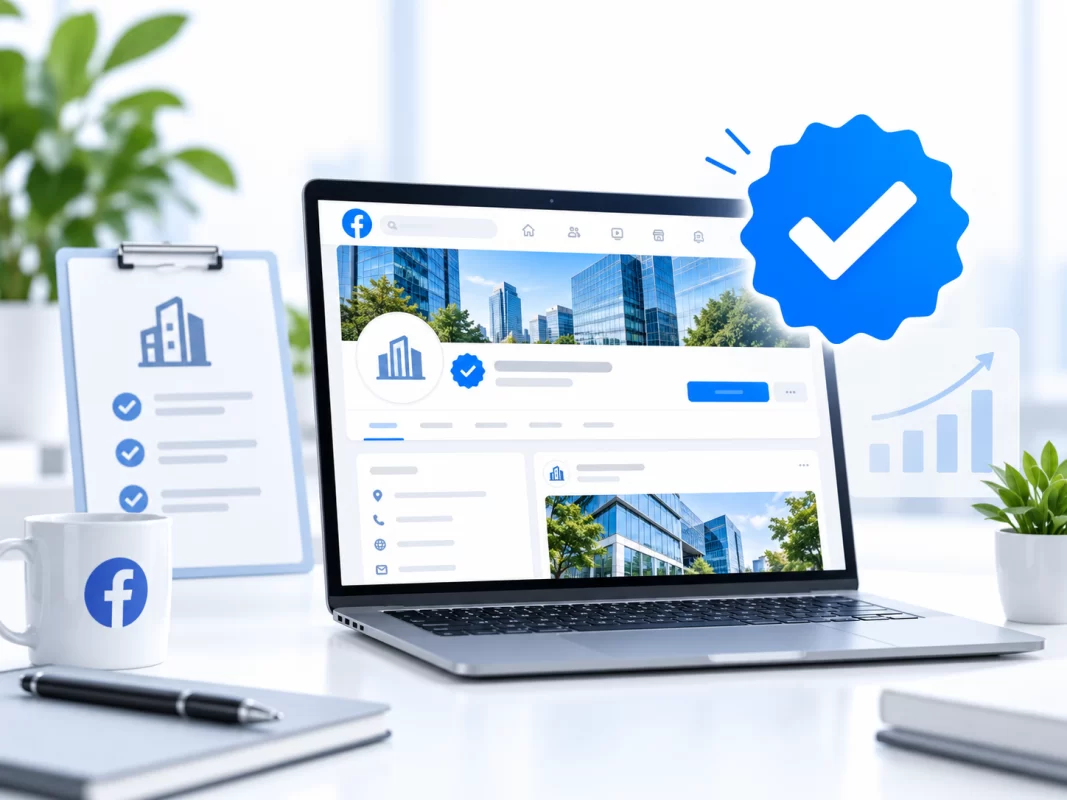 Minh họa giao diện Fanpage và hồ sơ doanh nghiệp